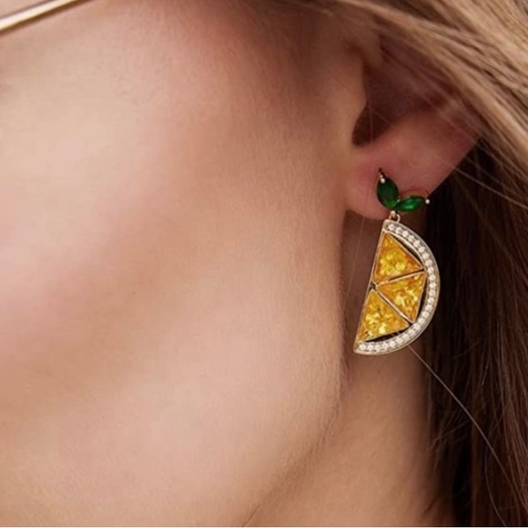 NWT ⚜️🍋⚜️ House of Harlow 1960 Lemon Earrings - Picture 14 of 14